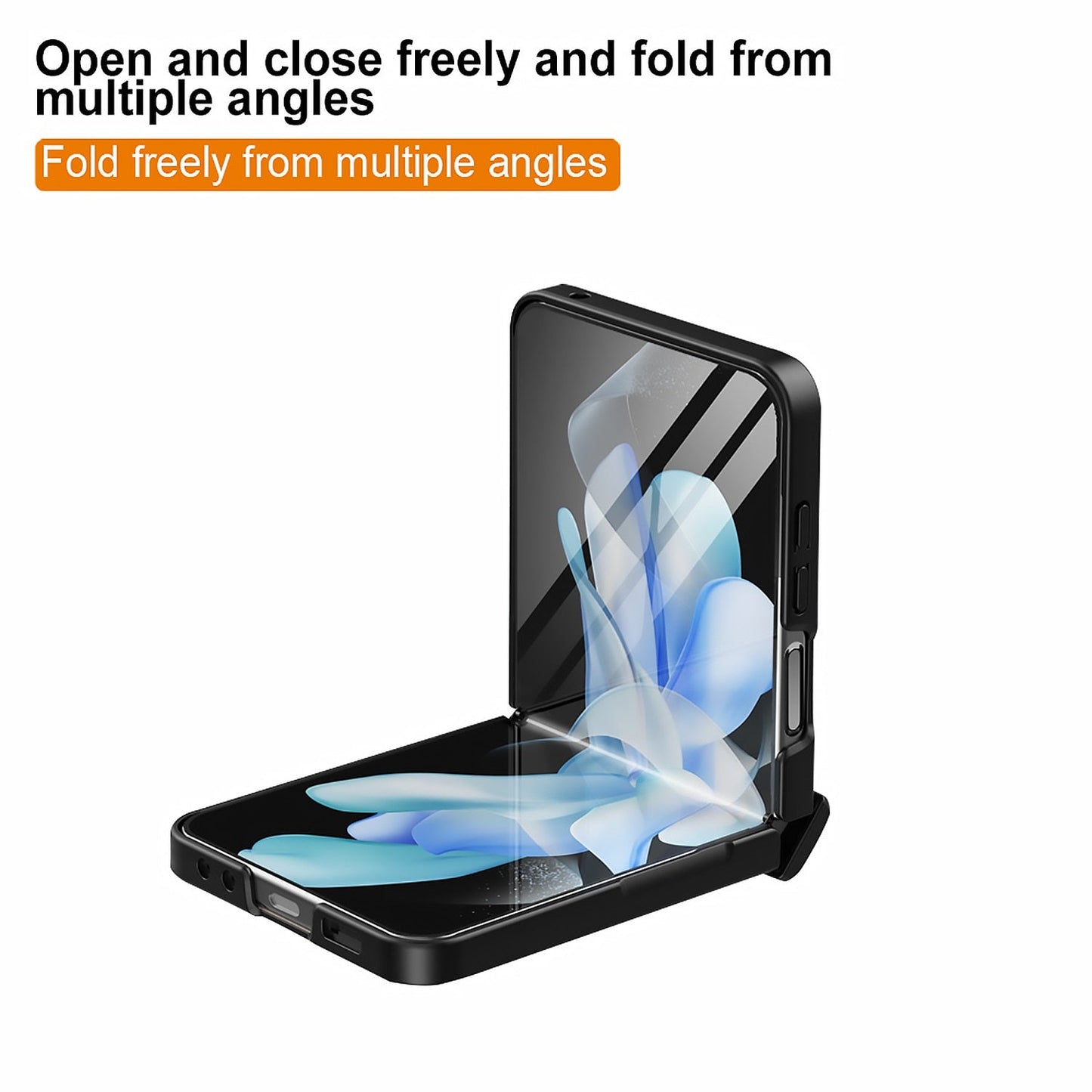Full Protection Matte Case with Strap For Samsung Galaxy Z Flip 5 & 4