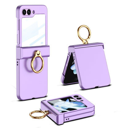 Ultra-thin Matte Case with Ring Bracket & Screen Protective For Samsung Galaxy Z Flip