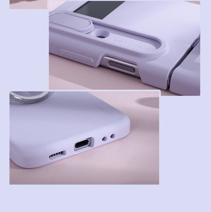 Silky Liquid Silicone Case For Galaxy Z Flip 4 Slide Camera Protection