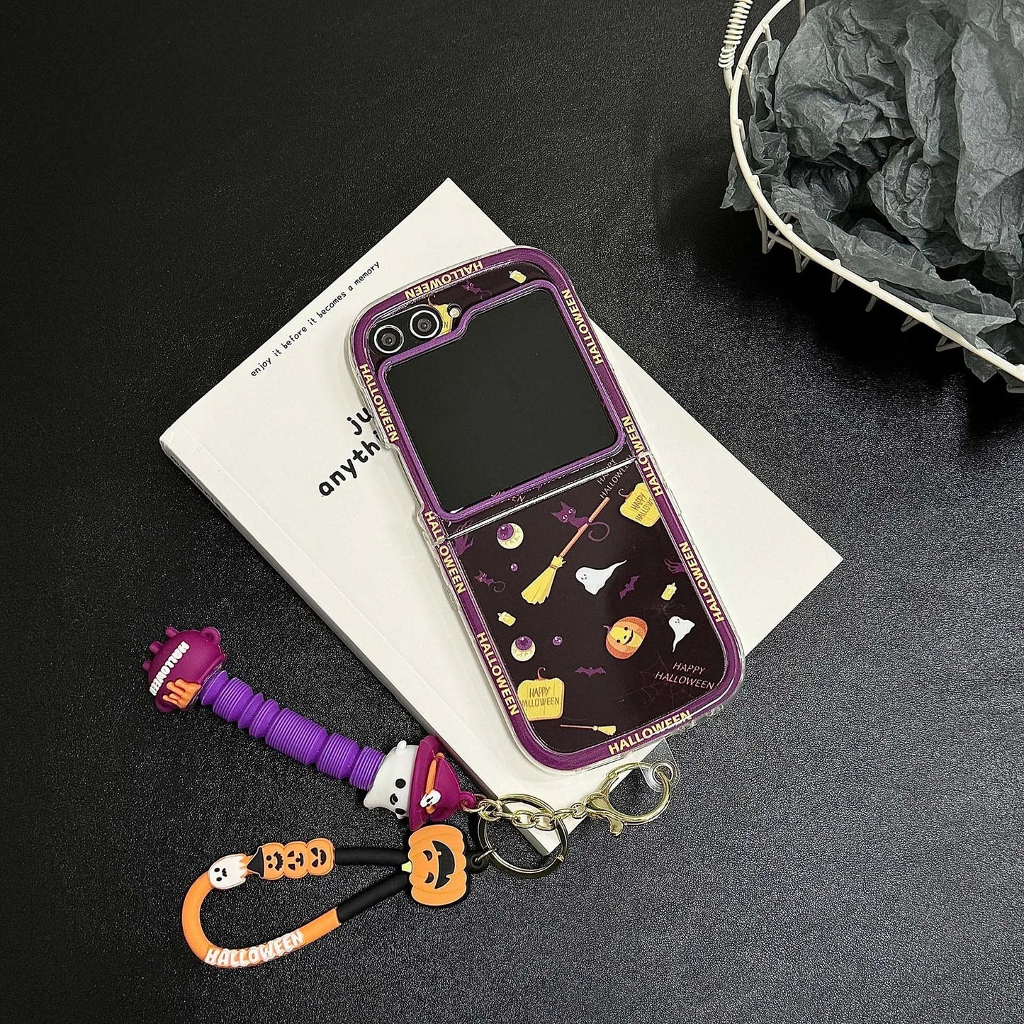 Happy Halloween Pumpkin Ghost Case for Samsung Galaxy Z Flip 4/5/6/7