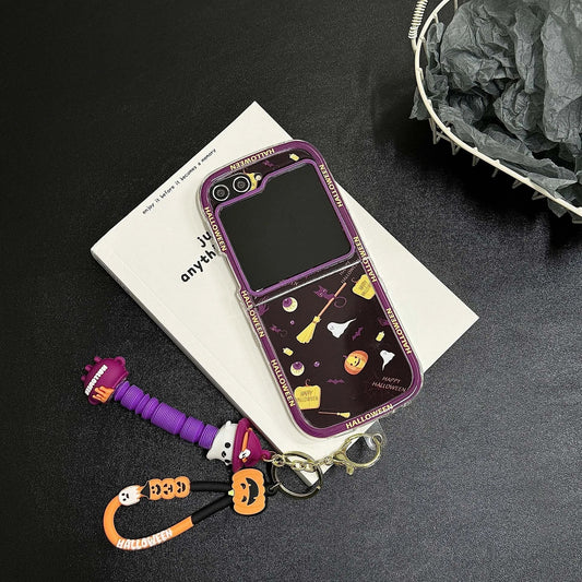 Happy Halloween Pumpkin Ghost Case for Samsung Galaxy Z Flip 4/5/6/7