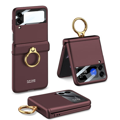 Armor Case with Ring Bracket Stand for Samsung Galaxy Z Flip Series (Magnetic Hinge Cover)