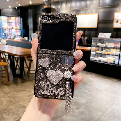 Luxury Heart Diamond Case for Samsung Galaxy Z Flip 7 & 6