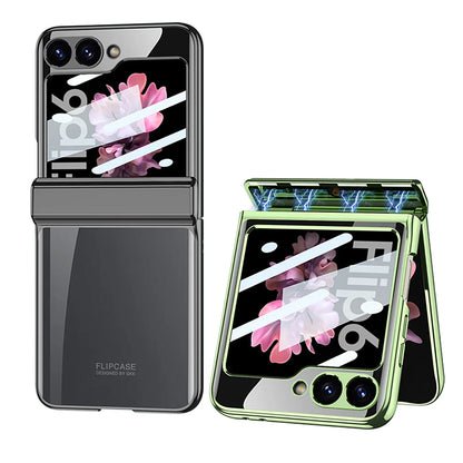 Transparent Case with Magnetic Hinge Protection for Samsung Galaxy Z Flip Series