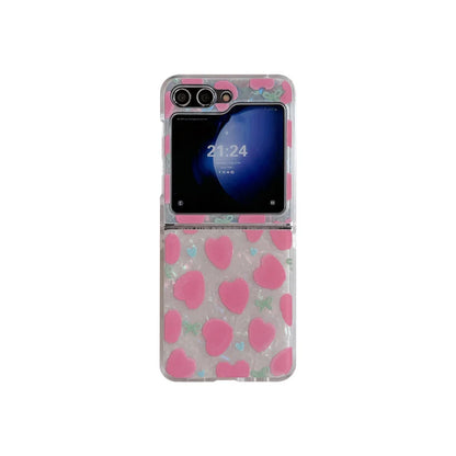Cute Love Heart Shell Case for Samsung Galaxy Z Flip 7 & 6