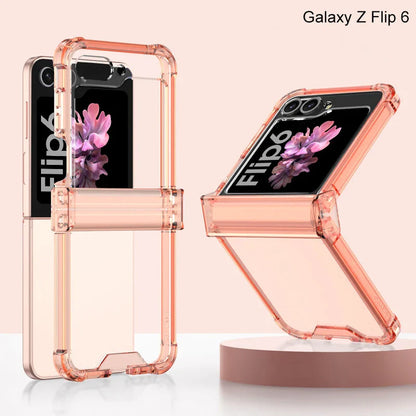 Transparent Case with Hinge Protection For Samsung Galaxy Z Flip