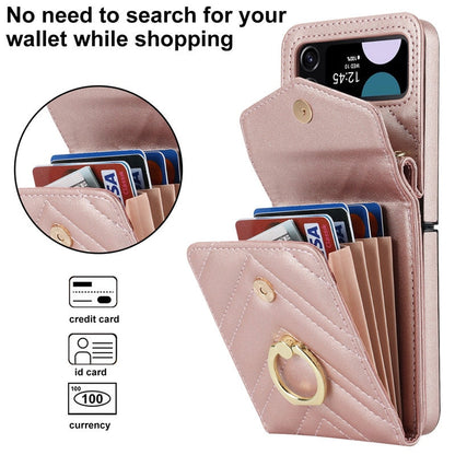 Luxury Crossbody Wallet Case for Samsung Galaxy Z Flip Series