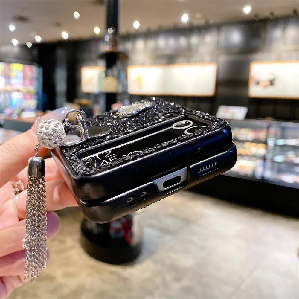 Luxury Heart Diamond Case for Samsung Galaxy Z Flip 7 & 6