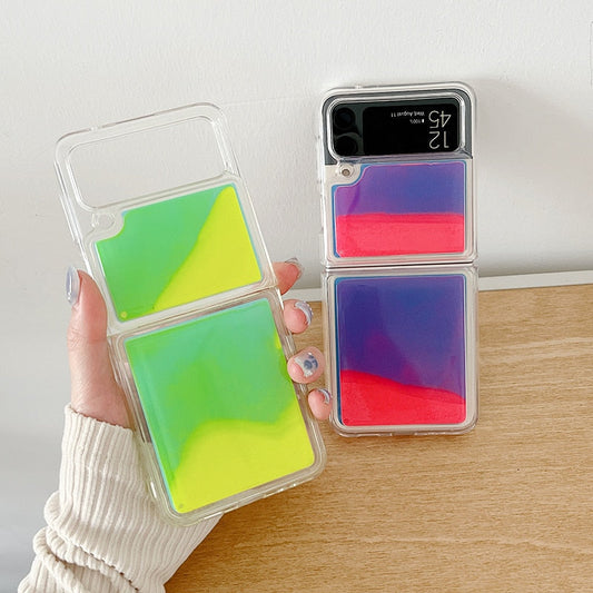 Glitter Neon Phone Case For Samsung Galaxy Z Flip Series