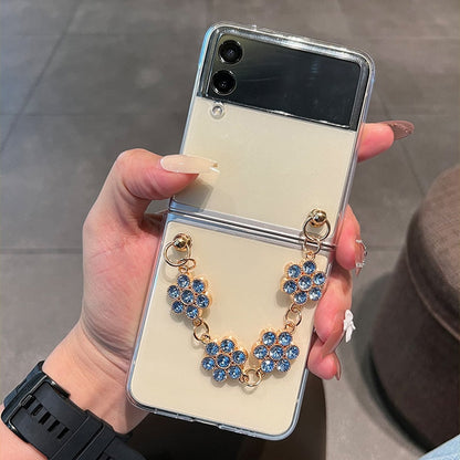 Luxury Rhinestone Bracelet Case For Samsung Galaxy Z Flip 4