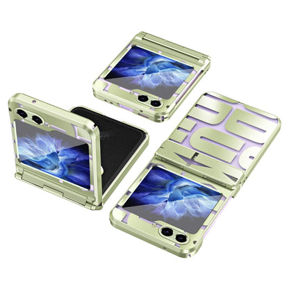 Plating Pattern Clear Cover For Samsung Galaxy Z Flip