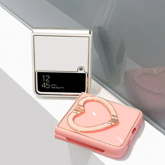 Luxury Heart Bracket Case For Samsung Galaxy Z Flip Series