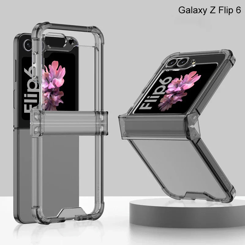 Transparent Case with Hinge Protection For Samsung Galaxy Z Flip