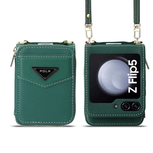 Leather Crossbody Wallet  Case for Z Flip Series