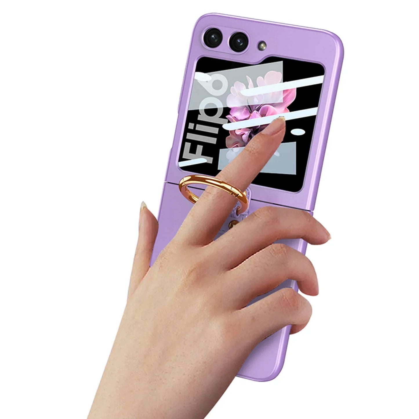 Ultra Thin Case with Ring Holder for Samsung Galaxy Z Flip 7 & 6