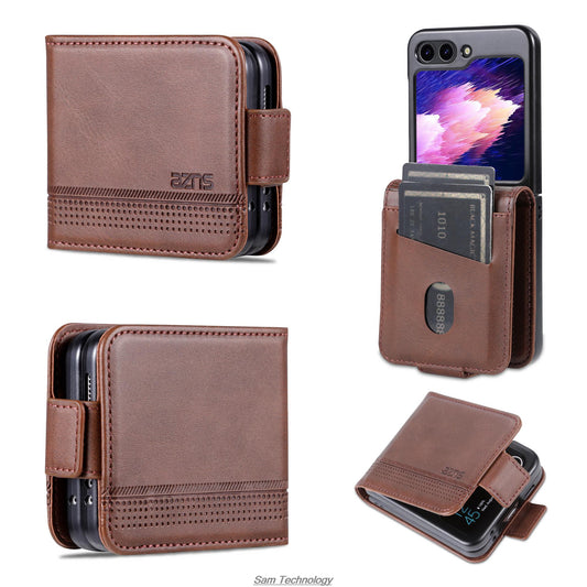 Deluxe Magnetic Adsorption Leather Case for Samsung Galaxy Z Flip