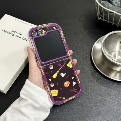 Happy Halloween Pumpkin Ghost Case for Samsung Galaxy Z Flip 4/5/6/7