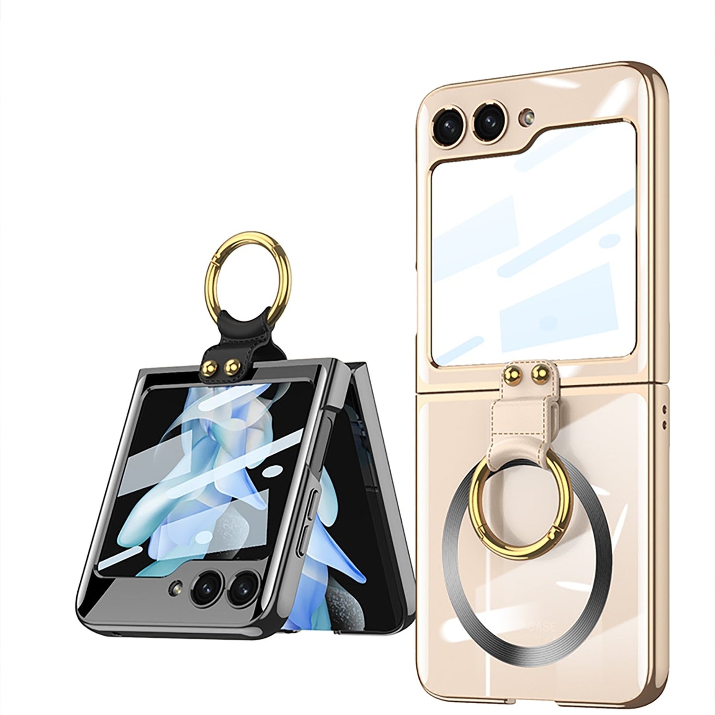 Magsafe Wireless Charging Case with Ring Holder For Samsung Galaxy Z Flip Series