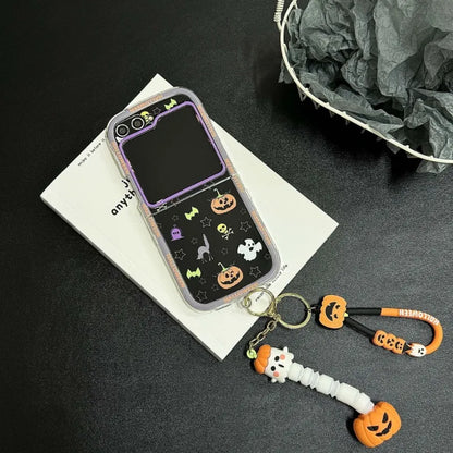 Happy Halloween Pumpkin Ghost Case for Samsung Galaxy Z Flip 4/5/6/7