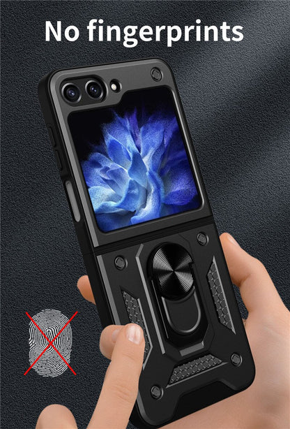 Armor Magnetic With Stand Holder Ring Case For Samsung Galaxy Z FLIP Series