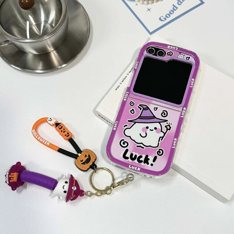 Happy Halloween Ghost Case for Samsung Galaxy Z Flip 4/5/6/7