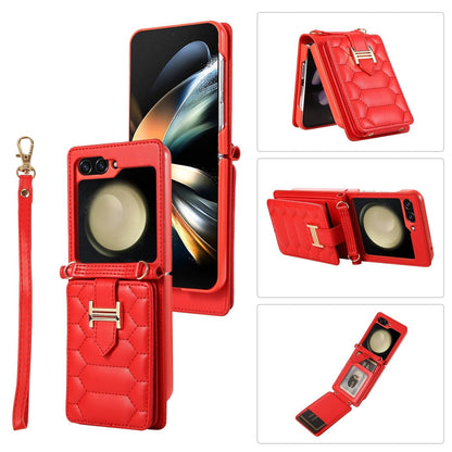 Luxury Crossbody Leather Case For Samsung Galaxy Z Flip