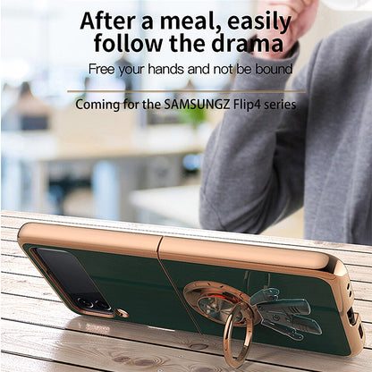 Magnetic Astronaut Holder Plating Case For Samsung Galaxy Z Flip Series