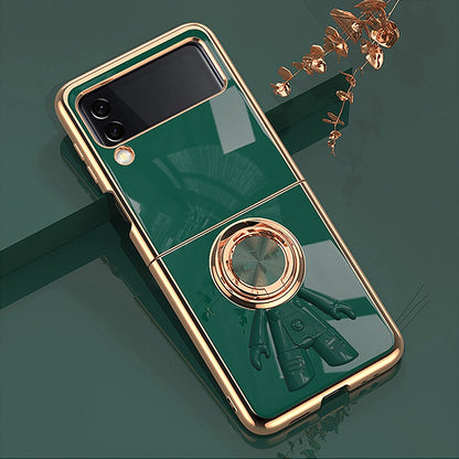 Magnetic Astronaut Holder Plating Case For Samsung Galaxy Z Flip Series