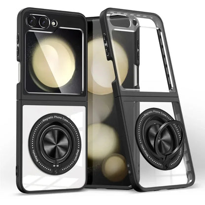 Transparent Case with Ring Holder For Samsung Galaxy Z Flip Series