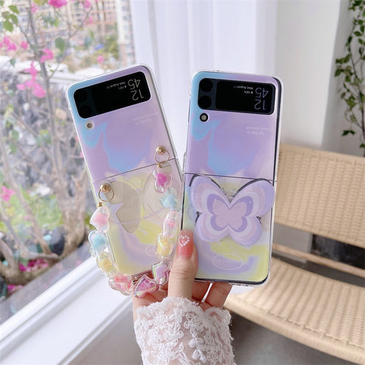 Cute Butterfly Bracelet Phone Stand Case For Samsung Galaxy Z Flip