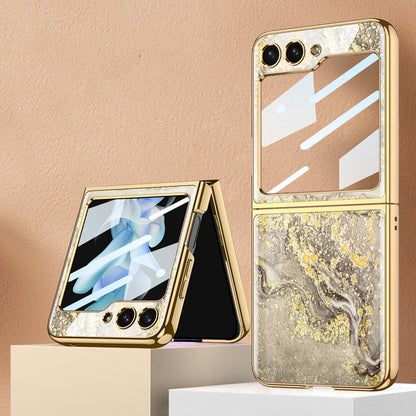 Shockproof Plating marble Cover For Samsung Galaxy Z Flip