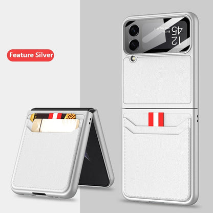 Leather Case with Card Holder For Samsung Galaxy Z Flip Series