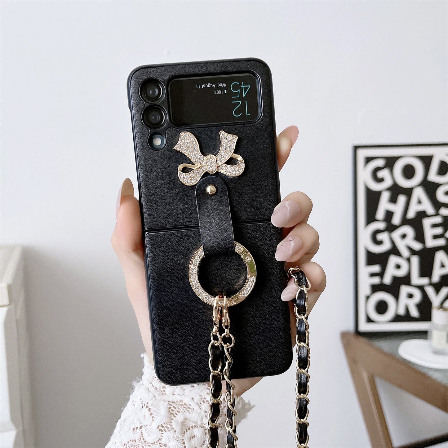 Luxury Crossbody Leather Case for Samsung Galaxy Z Flip Series