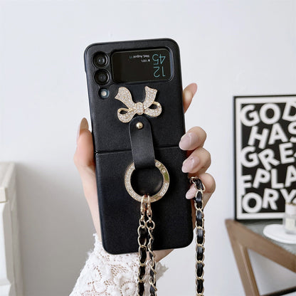 Luxury Crossbody Leather Case for Samsung Galaxy Z Flip Series