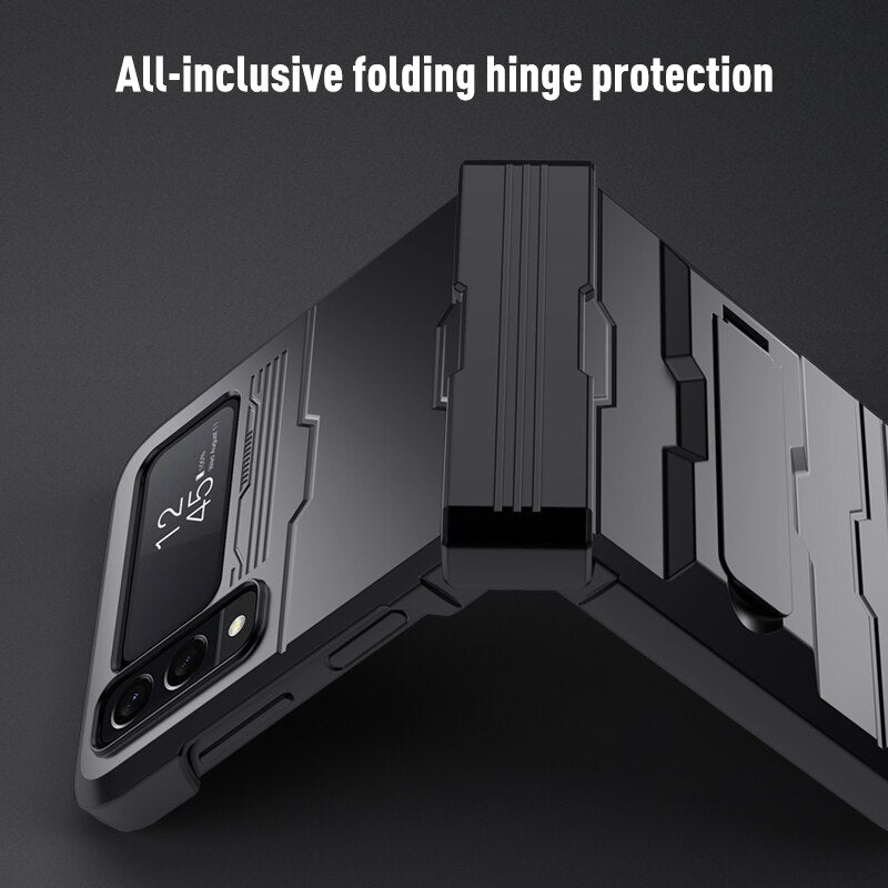 Shockproof Armor Case with Bracket Stand for Samsung Galaxy Z Flip Series