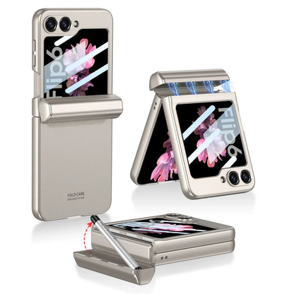 Shockproof Case with Magnetic Hinge Protection and Touch Pen for Samsung Galaxy Z Flip 7 & 6