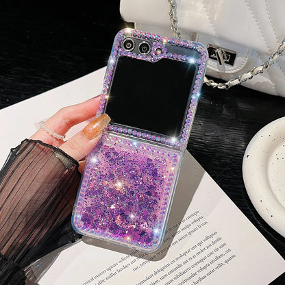 Cute Pearl Diamond Glitter Case for Samsung Galaxy Z Flip 4/5/6/7