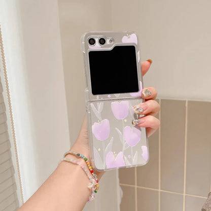 Tulip Flower Mirror Case for Samsung Galaxy Z Flip 4/5/6/7