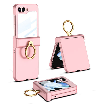Ultra-thin Matte Case with Ring Bracket & Screen Protective For Samsung Galaxy Z Flip