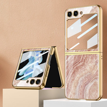 Shockproof Plating marble Cover For Samsung Galaxy Z Flip