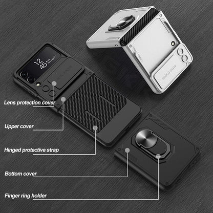 Armor Case with Camera Protection & Ring Stand For Samsung Galaxy Z Flip Series