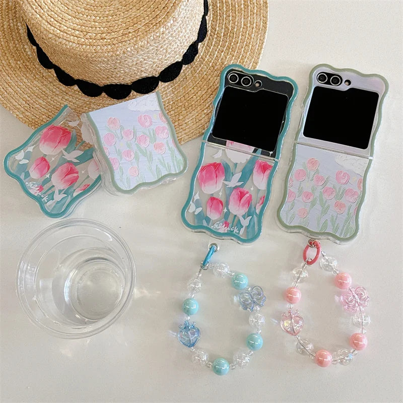 Cute Tulip Flower Case for Samsung Galaxy Z Flip 7 & 6