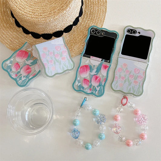 Cute Tulip Flower Case for Samsung Galaxy Z Flip 7 & 6