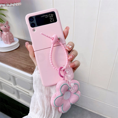 Cute Flower Pendant Case For Samsung Galaxy Z Flip Series