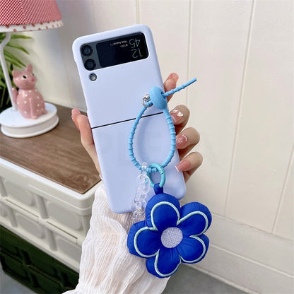 Cute Flower Pendant Case For Samsung Galaxy Z Flip Series