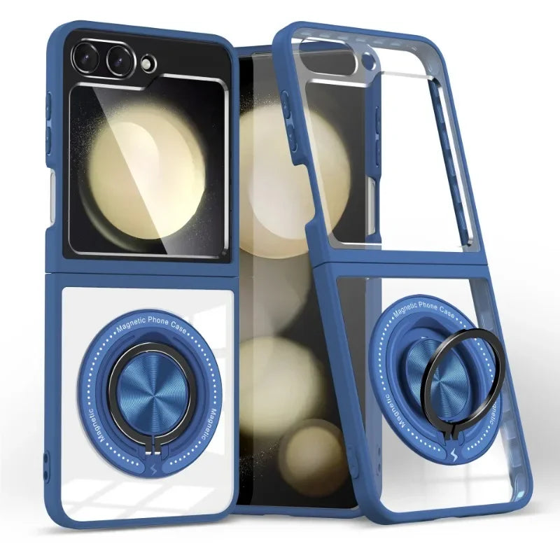 Transparent Case with Ring Holder For Samsung Galaxy Z Flip Series