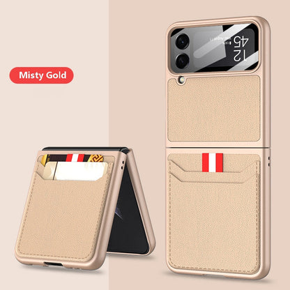 Leather Case with Card Holder For Samsung Galaxy Z Flip Series