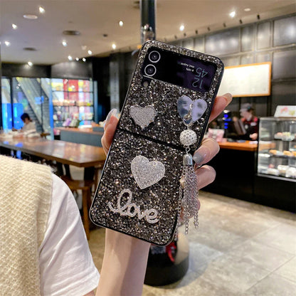 Luxury Heart Diamond Case for Samsung Galaxy Z Flip 7 & 6