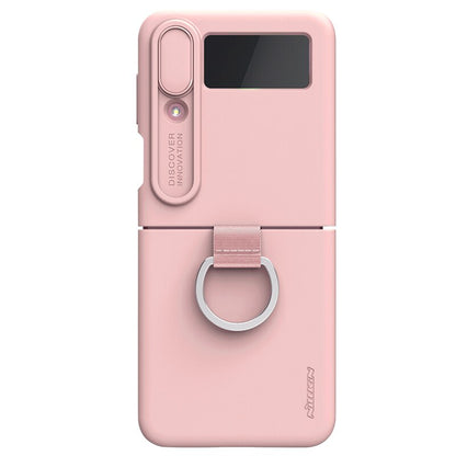 Silky Liquid Silicone Case For Galaxy Z Flip 4 Slide Camera Protection