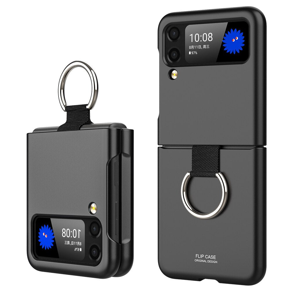 Shockproof Matte Case with Ring For Samsung Galaxy Z Flip 4